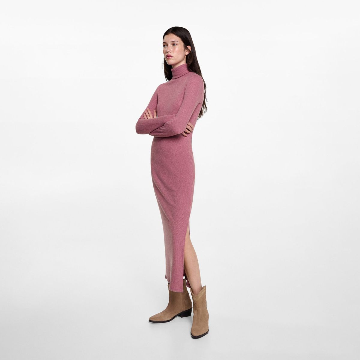 MANGO TEEN - Vestido Largo Casual Mujer Mango