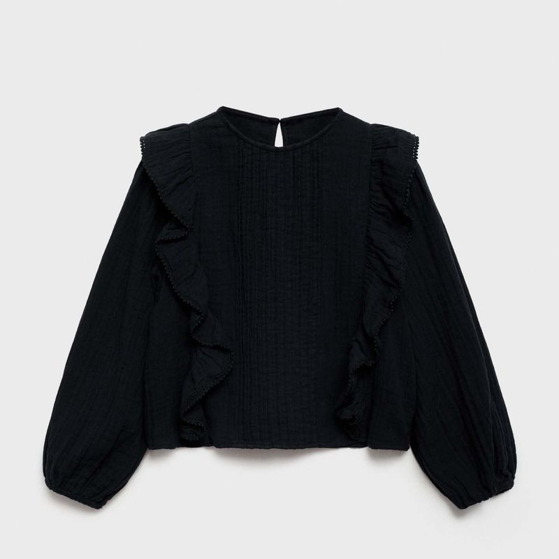 MANGO KIDS - Blusa Niña Manga Larga Algodón Mango Kids