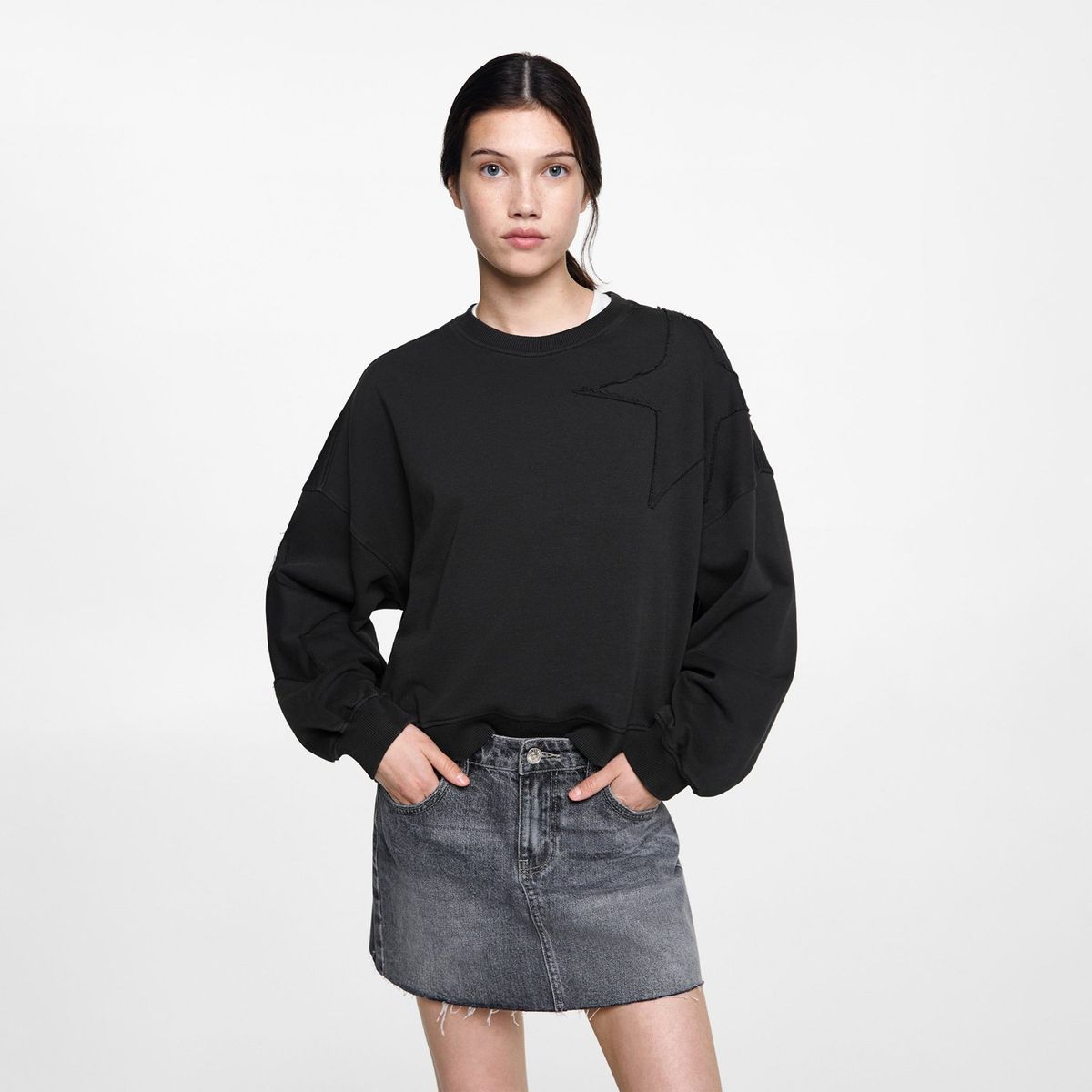 MANGO TEEN - Polera 100% Algodón Mujer Mango