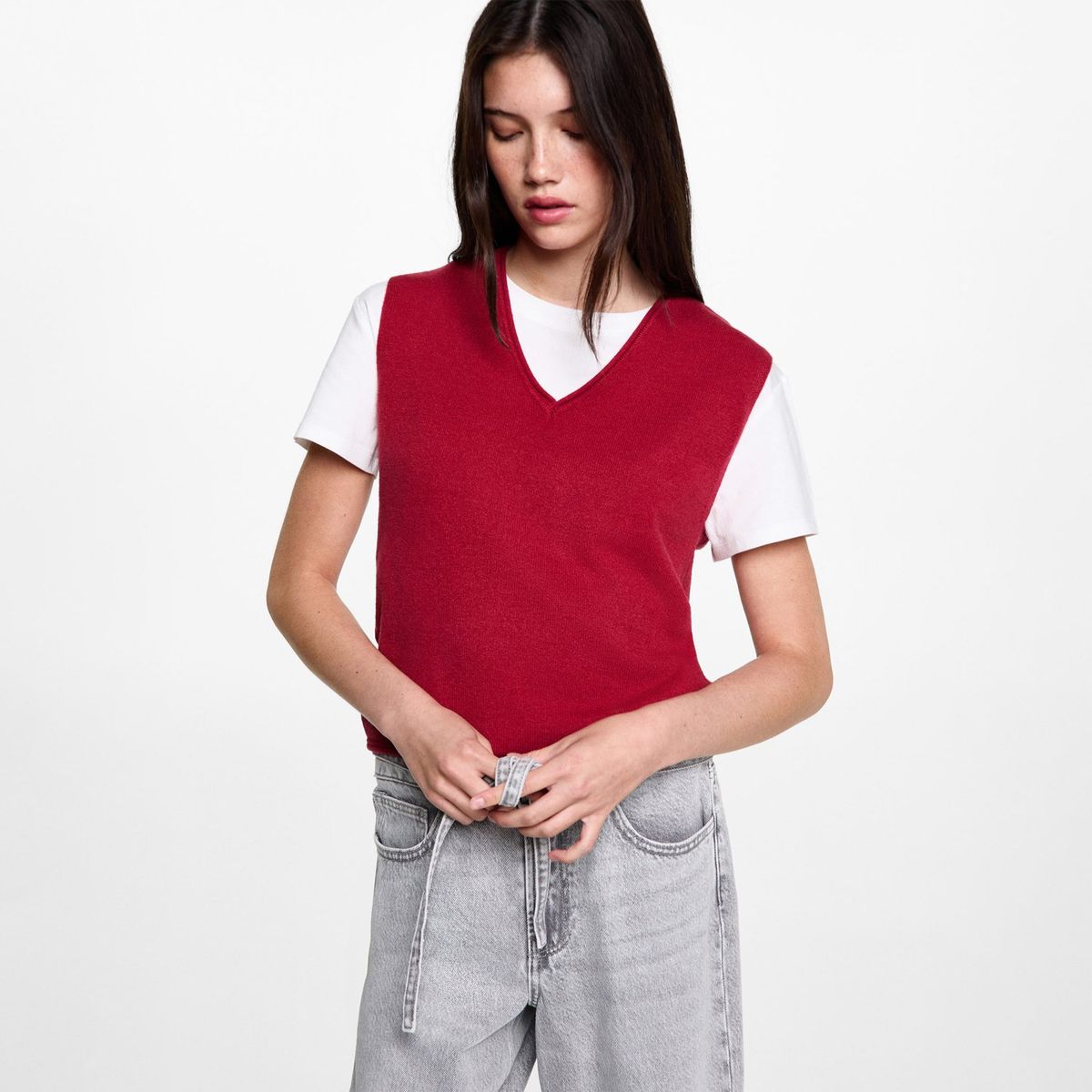 MANGO TEEN - Chaleco Camel