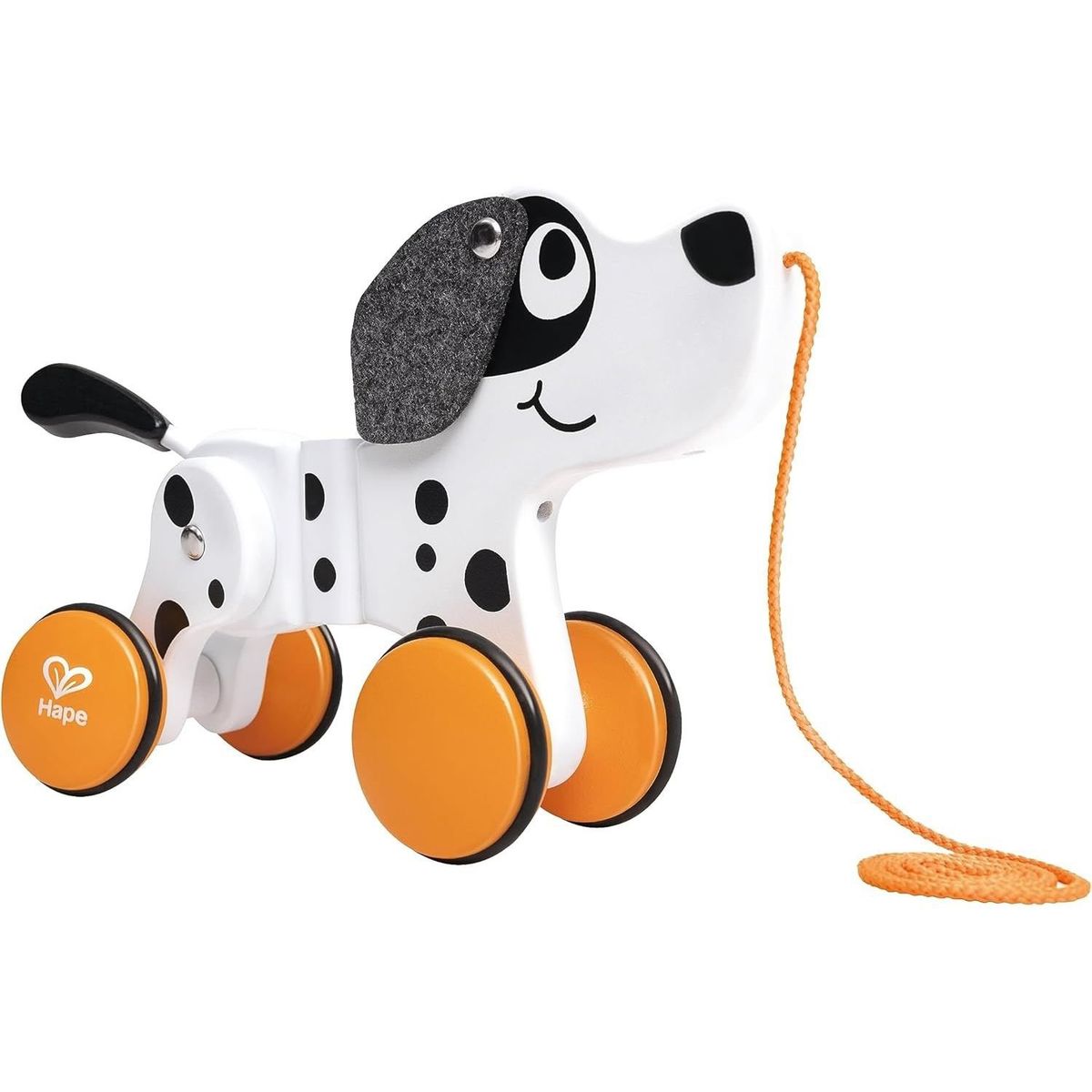 HAPE - Juguete Perro Dálmata De Madera De Arrastre Hape