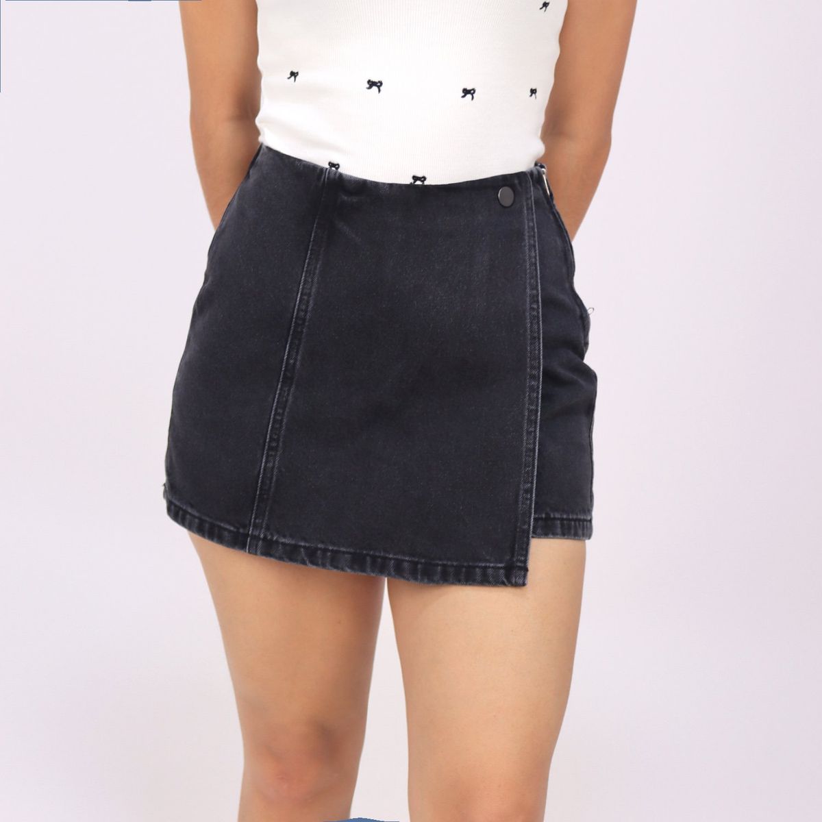 KAYRA POBLET - Falda Short Tiro Alto Mujer Kayra Poblet