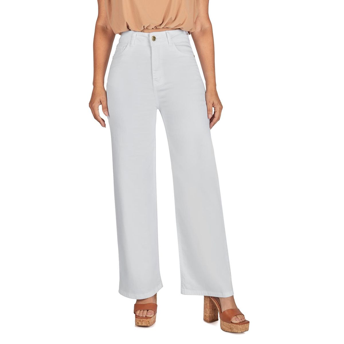 VRP BY VIVIANA RIVAS PLATA - Pantalón Wide Algodón Mujer Vrp By Viviana Rivas Plata