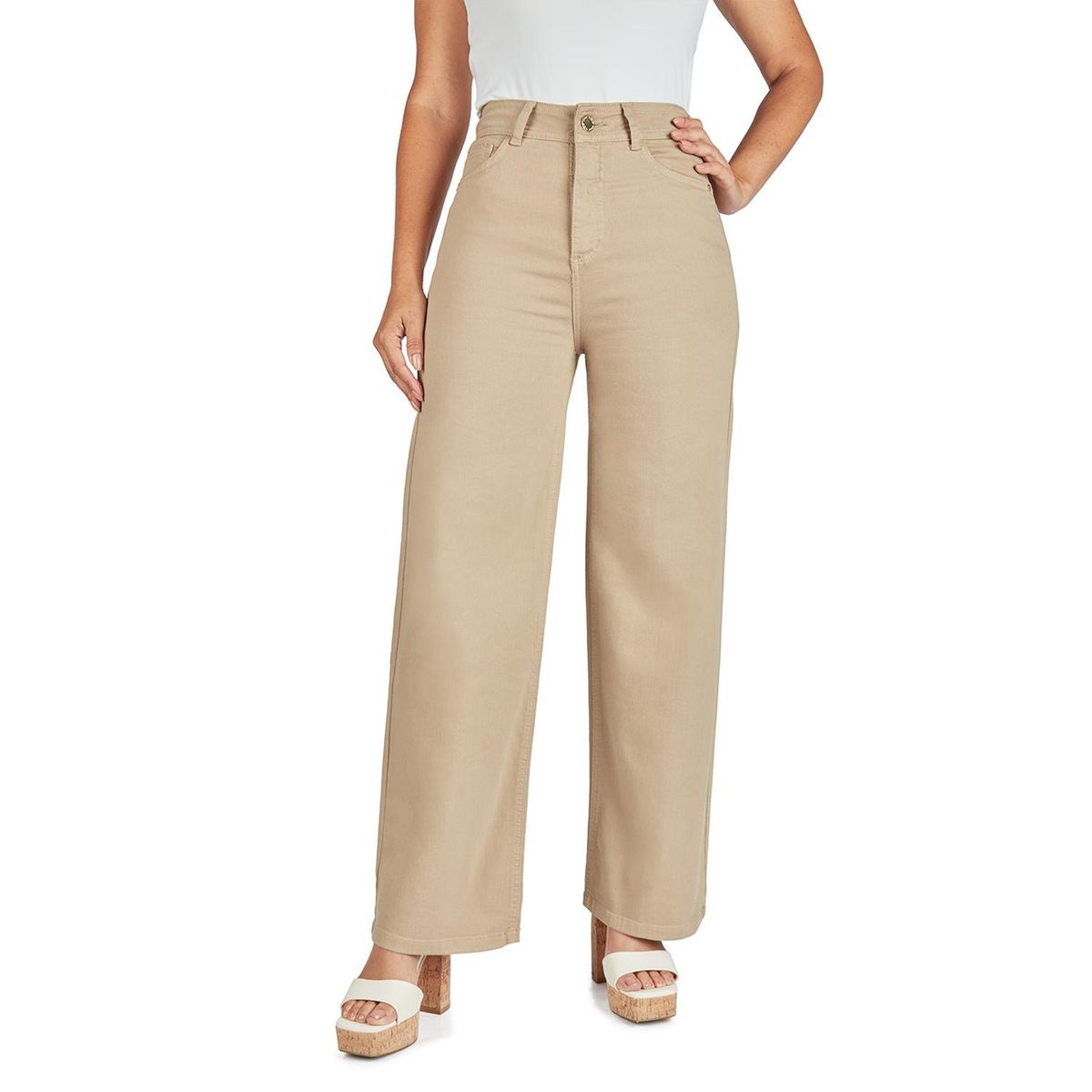 VRP BY VIVIANA RIVAS PLATA - Pantalón Wide Algodón Mujer Vrp By Viviana Rivas Plata