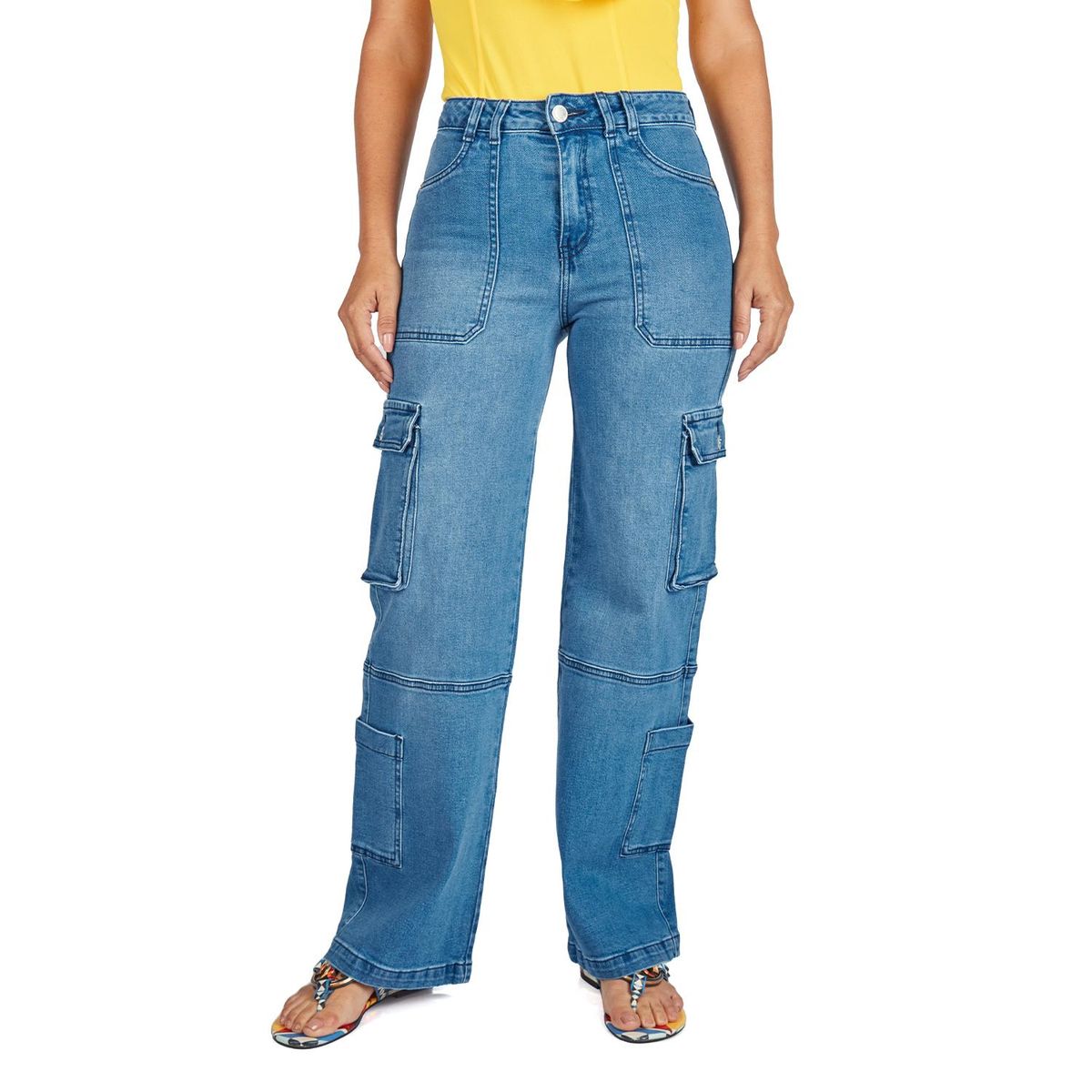 VRP BY VIVIANA RIVAS PLATA - Pantalón Recto Algodón Mujer Vrp By Viviana Rivas Plata