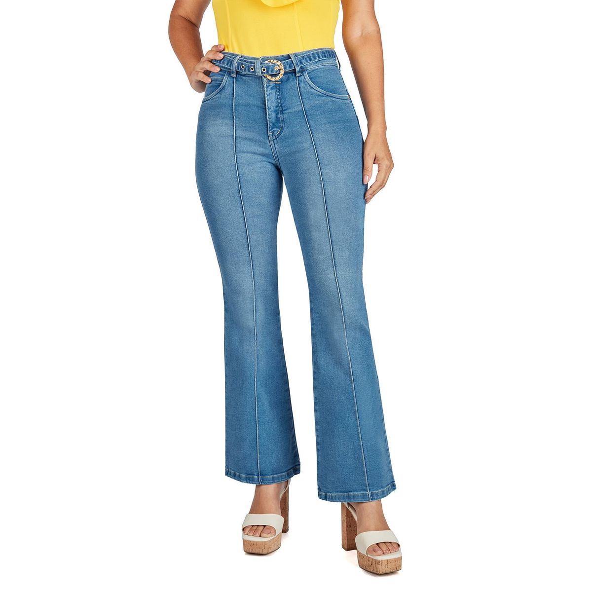 VRP BY VIVIANA RIVAS PLATA - Pantalón Flare Algodón Mujer Vrp By Viviana Rivas Plata