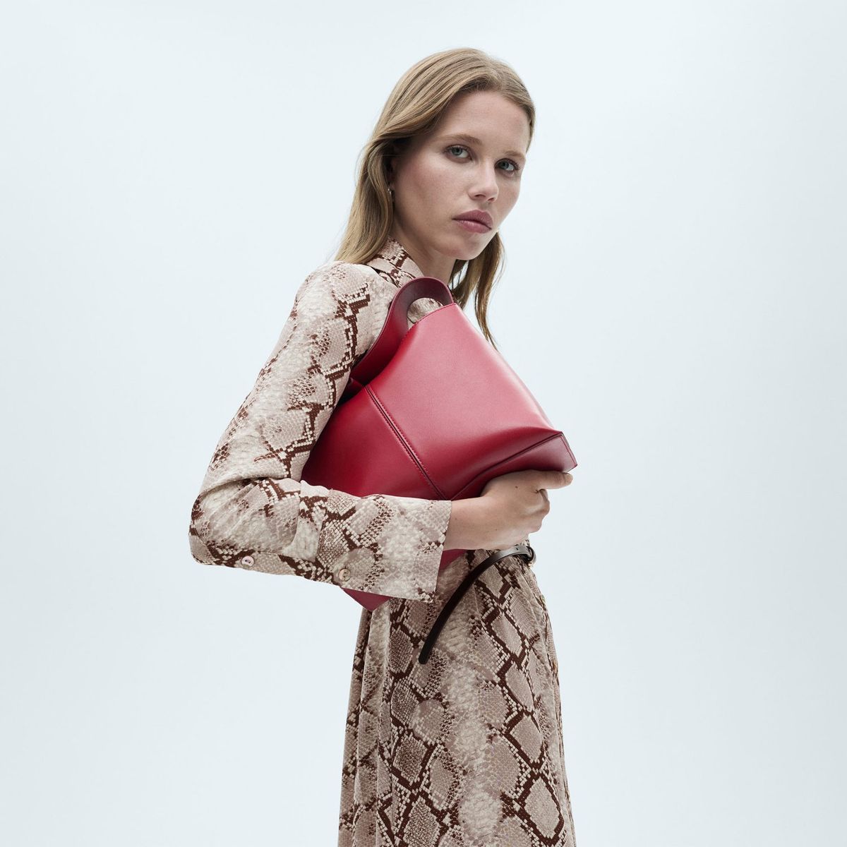 MANGO - Vestido Largo Camisero Mujer Mango