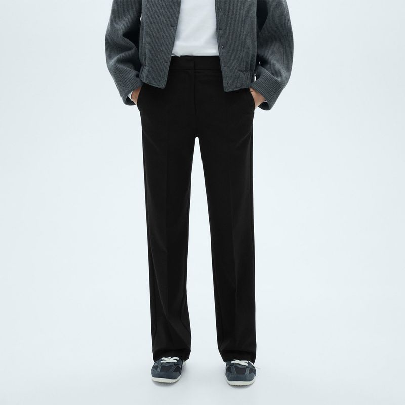 MANGO - Pantalón Straight Leo Mujer Mango