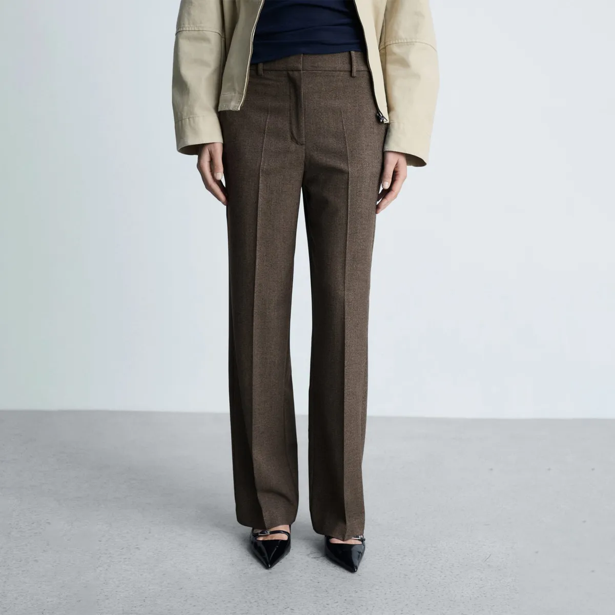 MANGO - Pantalón Straight Leo Mujer Mango