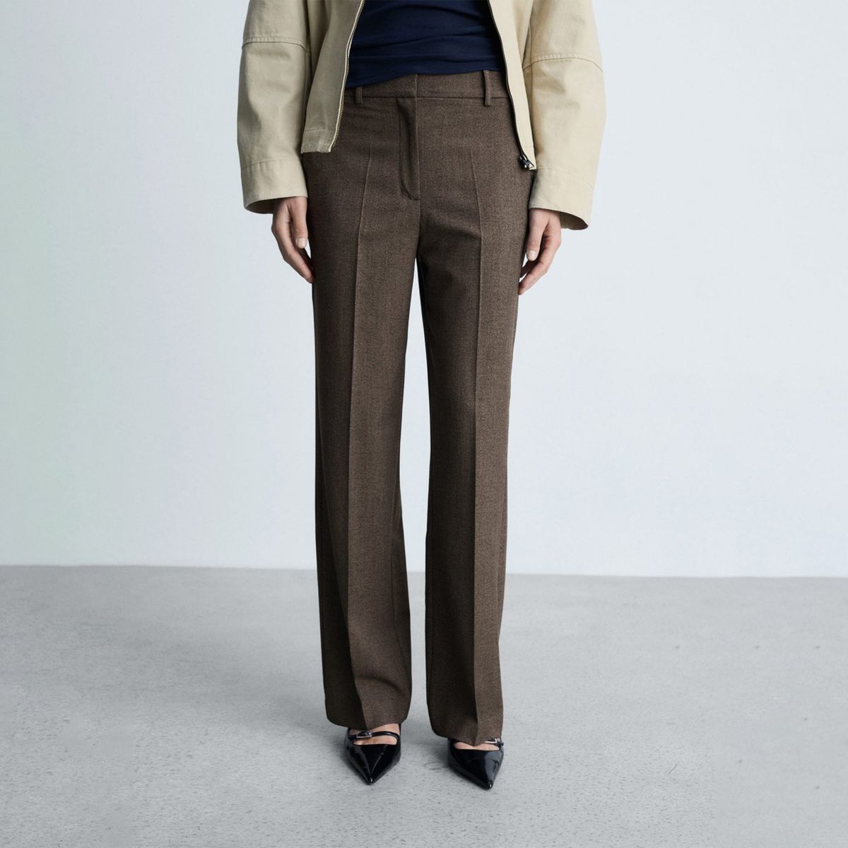 MANGO - Pantalón Straight Leo Mujer Mango