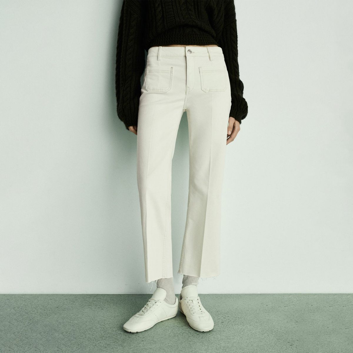 MANGO - Jean Flare Alex Algodón Mujer Mango