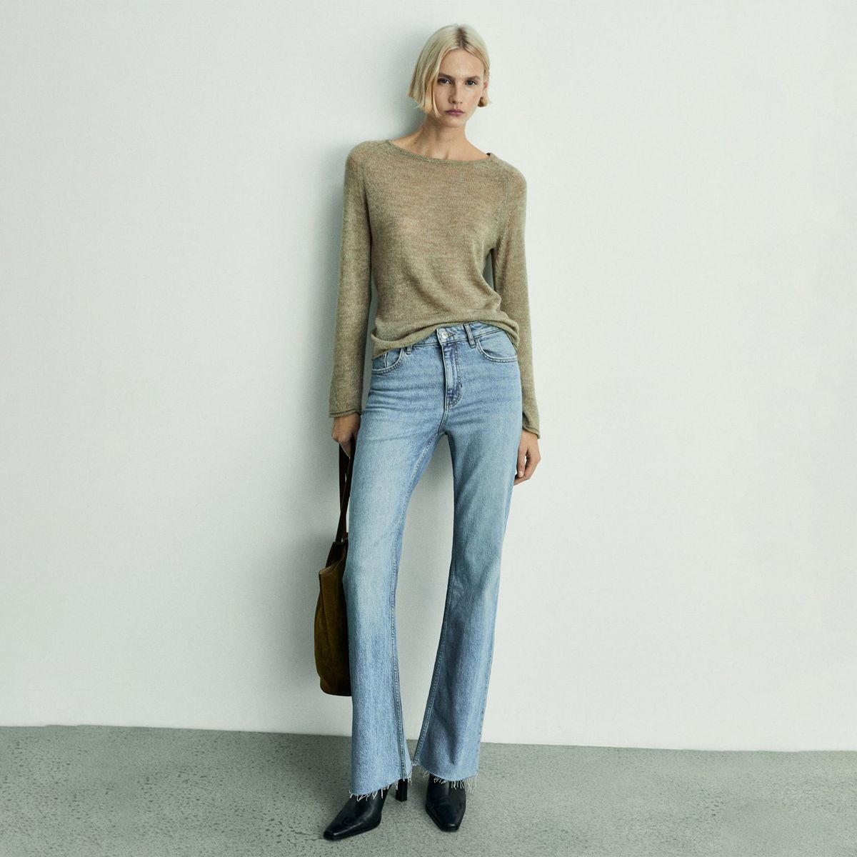 MANGO - Jean Fiona Flare Algodón Mujer Mango