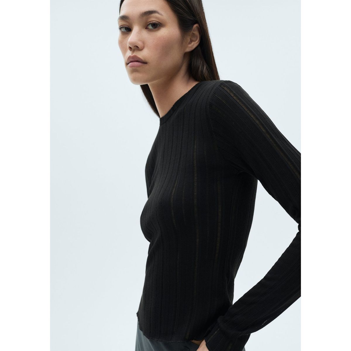 MANGO - Polo Tutum Manga Larga Mujer Mango