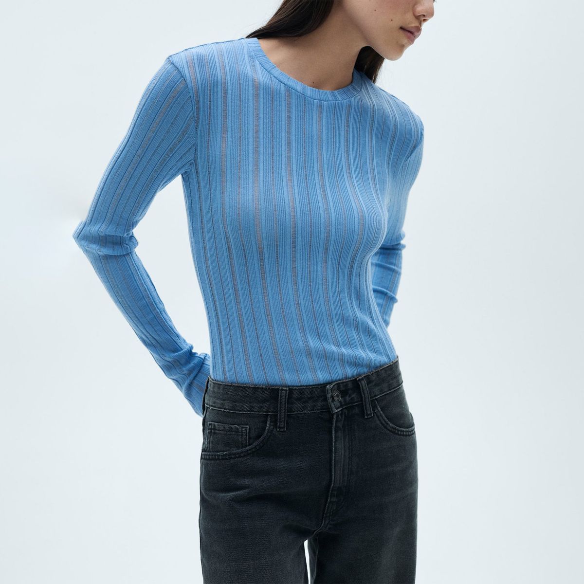 MANGO - Polo Tutum Manga Larga Mujer Mango