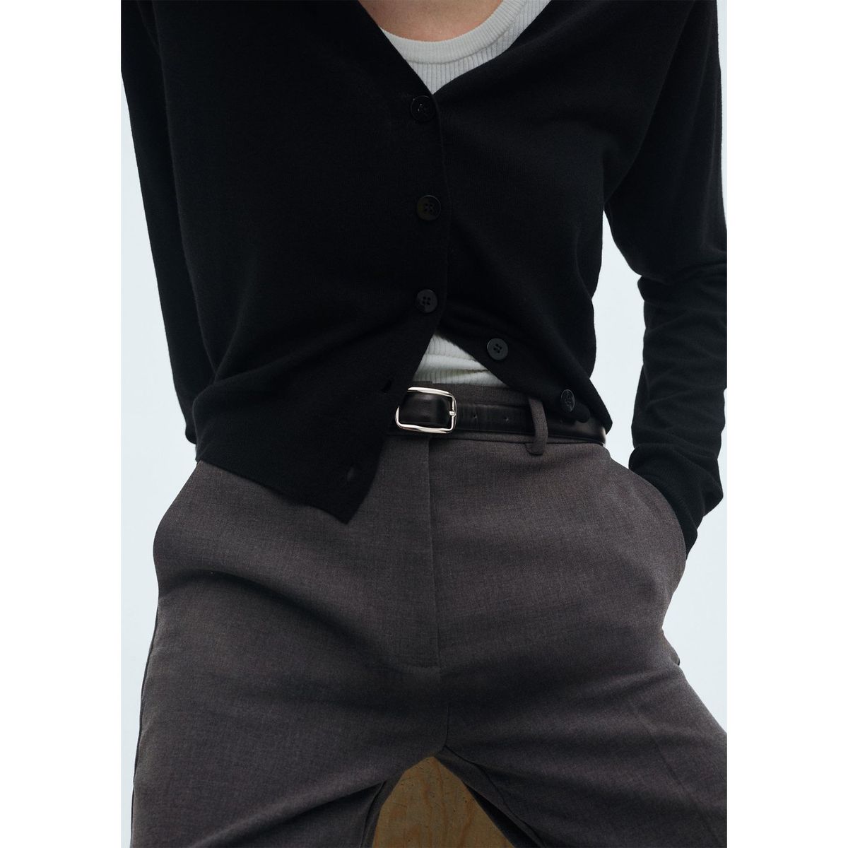 MANGO - Pantalón Emma Flare Mujer Mango