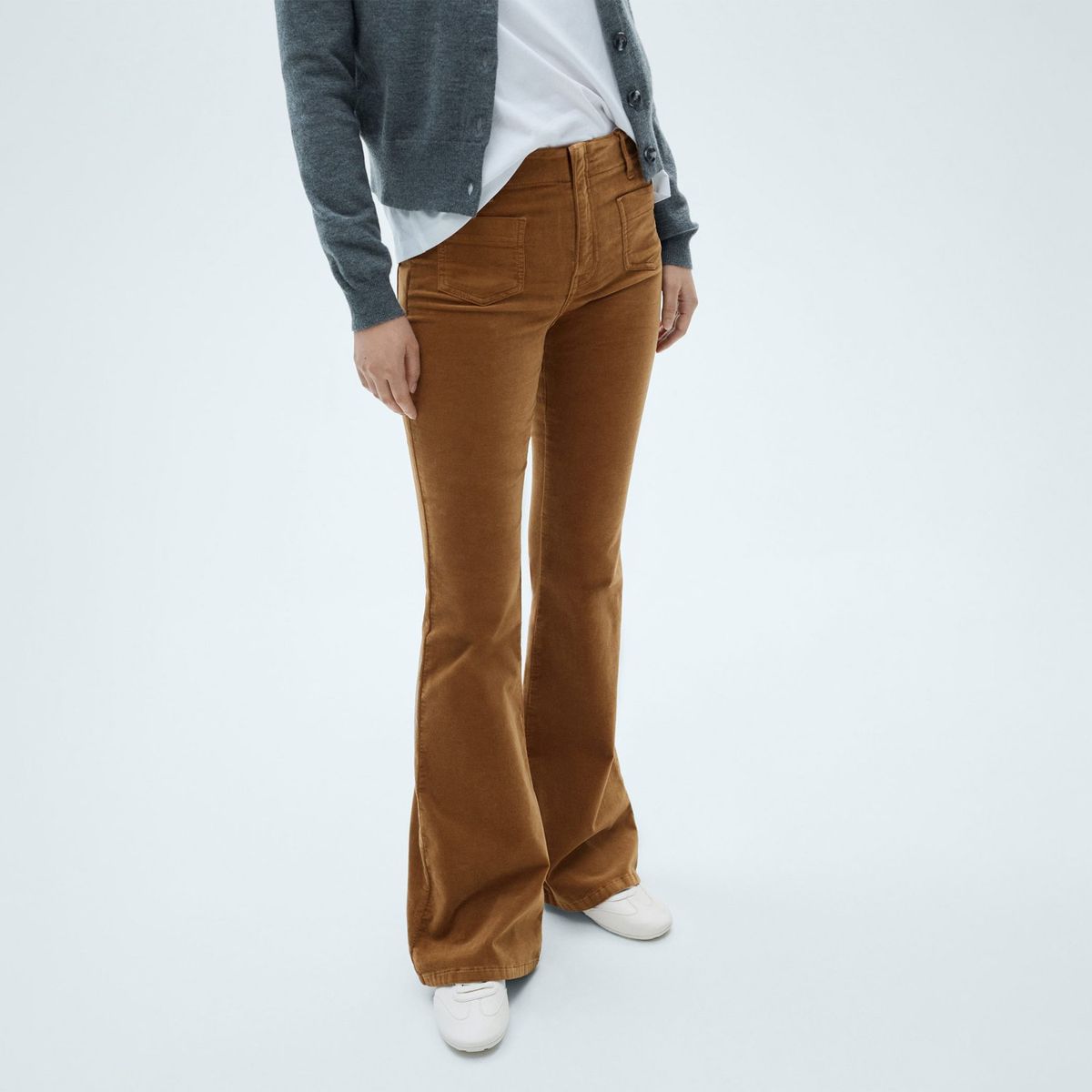 MANGO - Jean Flare Britney Algodón Mujer Mango