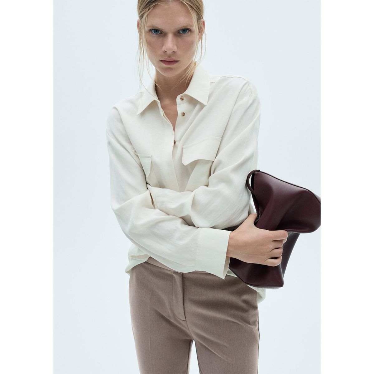 MANGO - Pantalón Flare Emily Mujer Mango