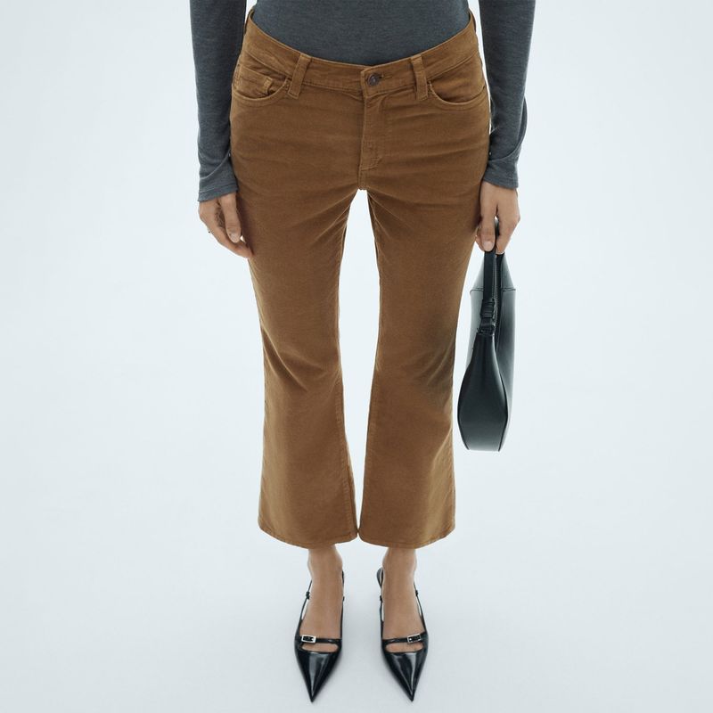 MANGO - Jean Flare Sienna Algodón Mujer Mango