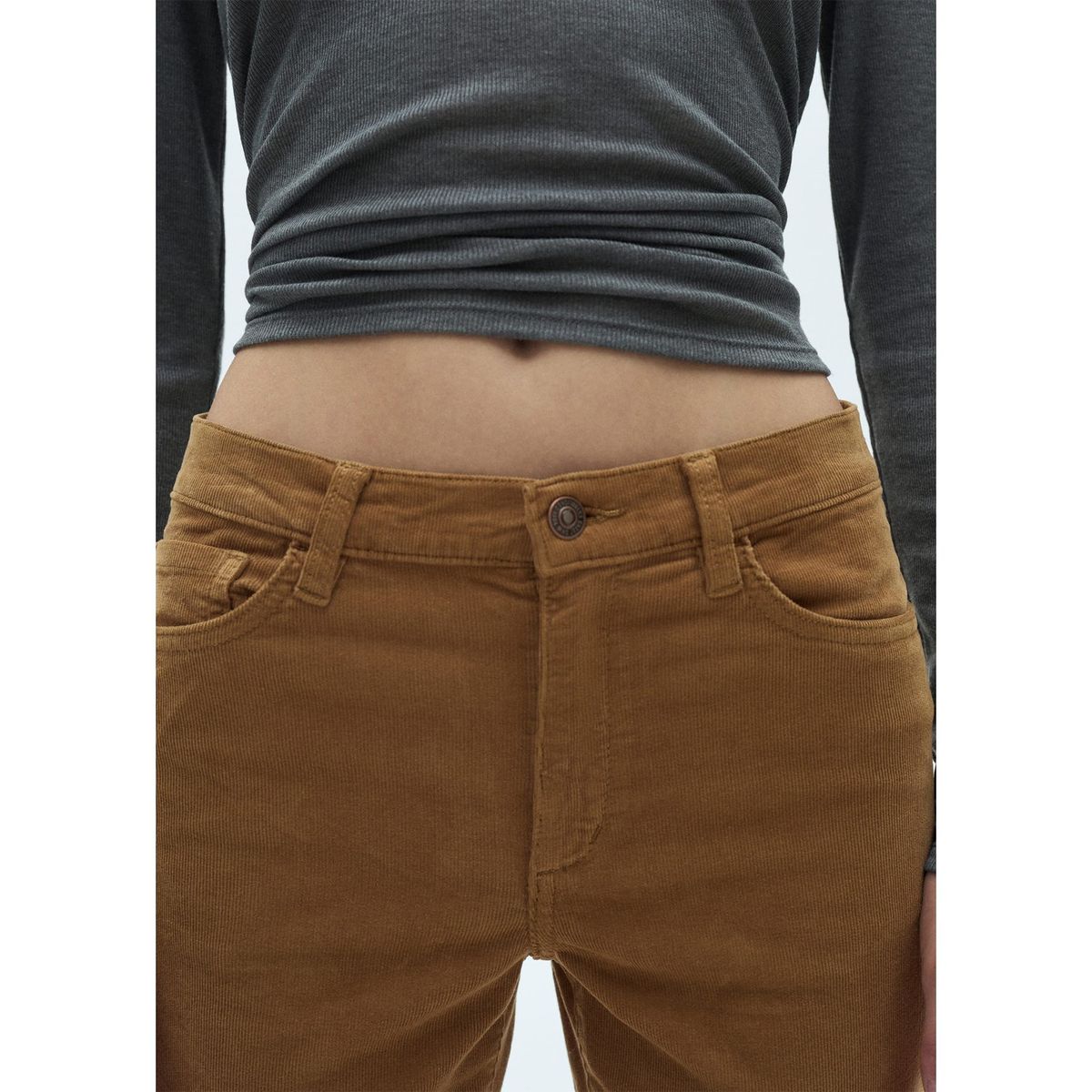 MANGO - Jean Flare Sienna Algodón Mujer Mango