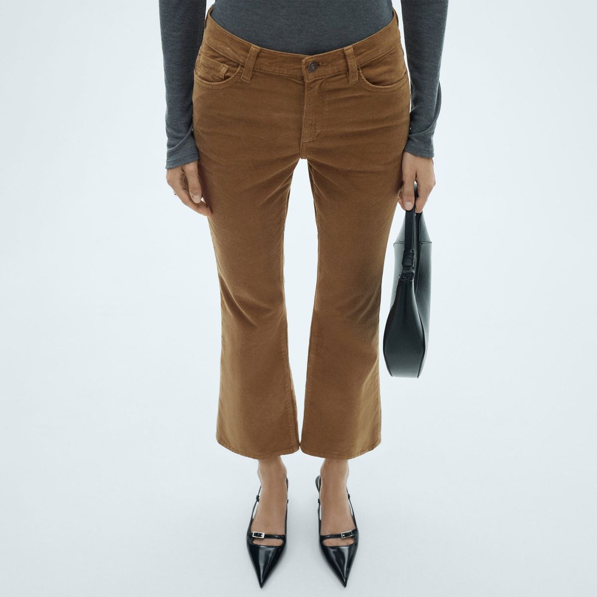 MANGO - Jean Flare Sienna Algodón Mujer Mango