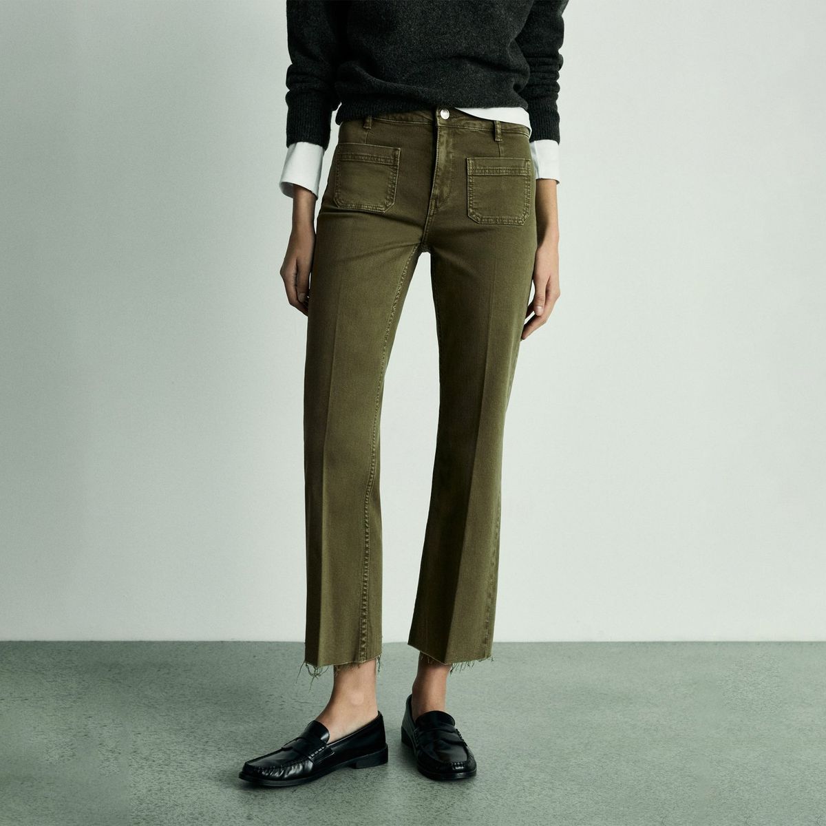 MANGO - Jean Flare Algodón Mujer Mango