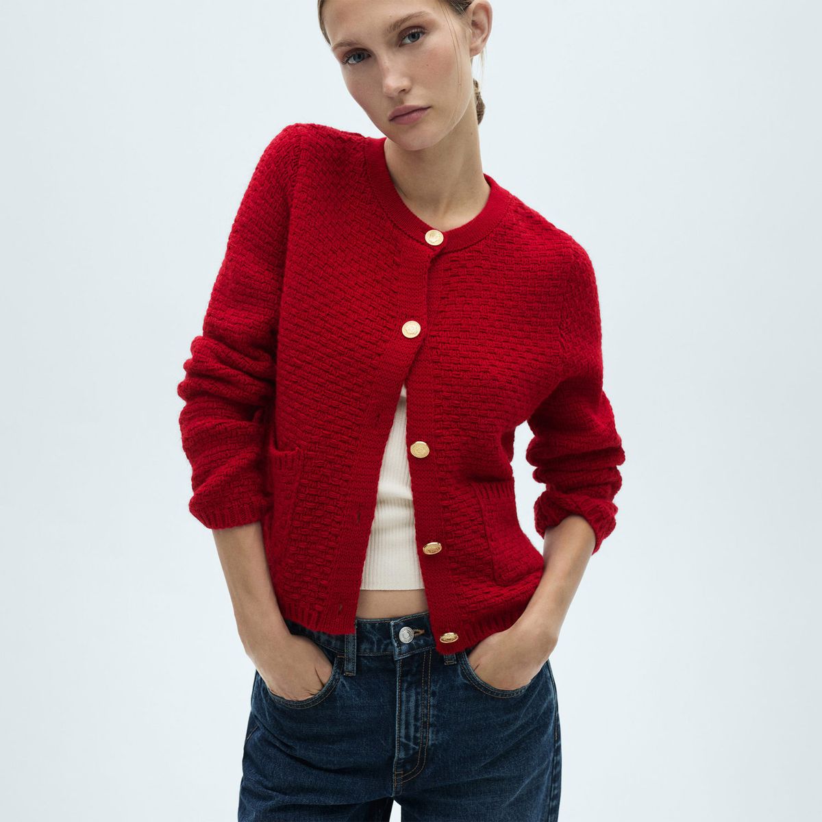 MANGO - Cárdigan Casual Mujer Mango