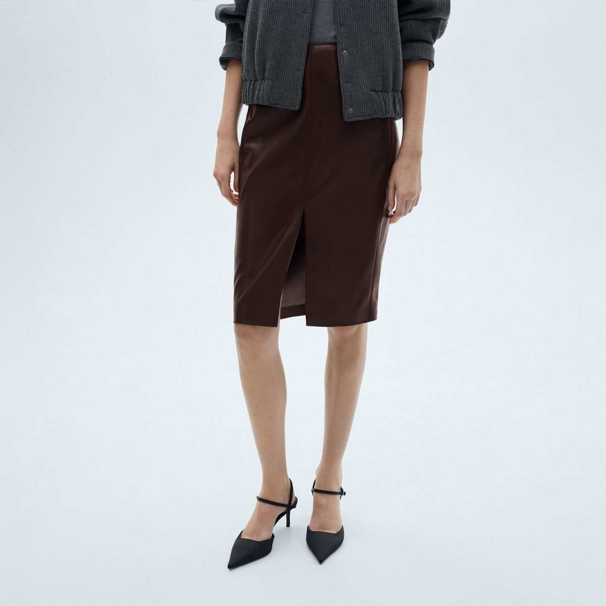 MANGO - Falda Pencil Casual Mujer Mango