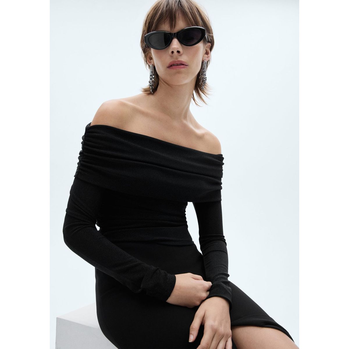 MANGO - Top Manga Larga Mujer Mango