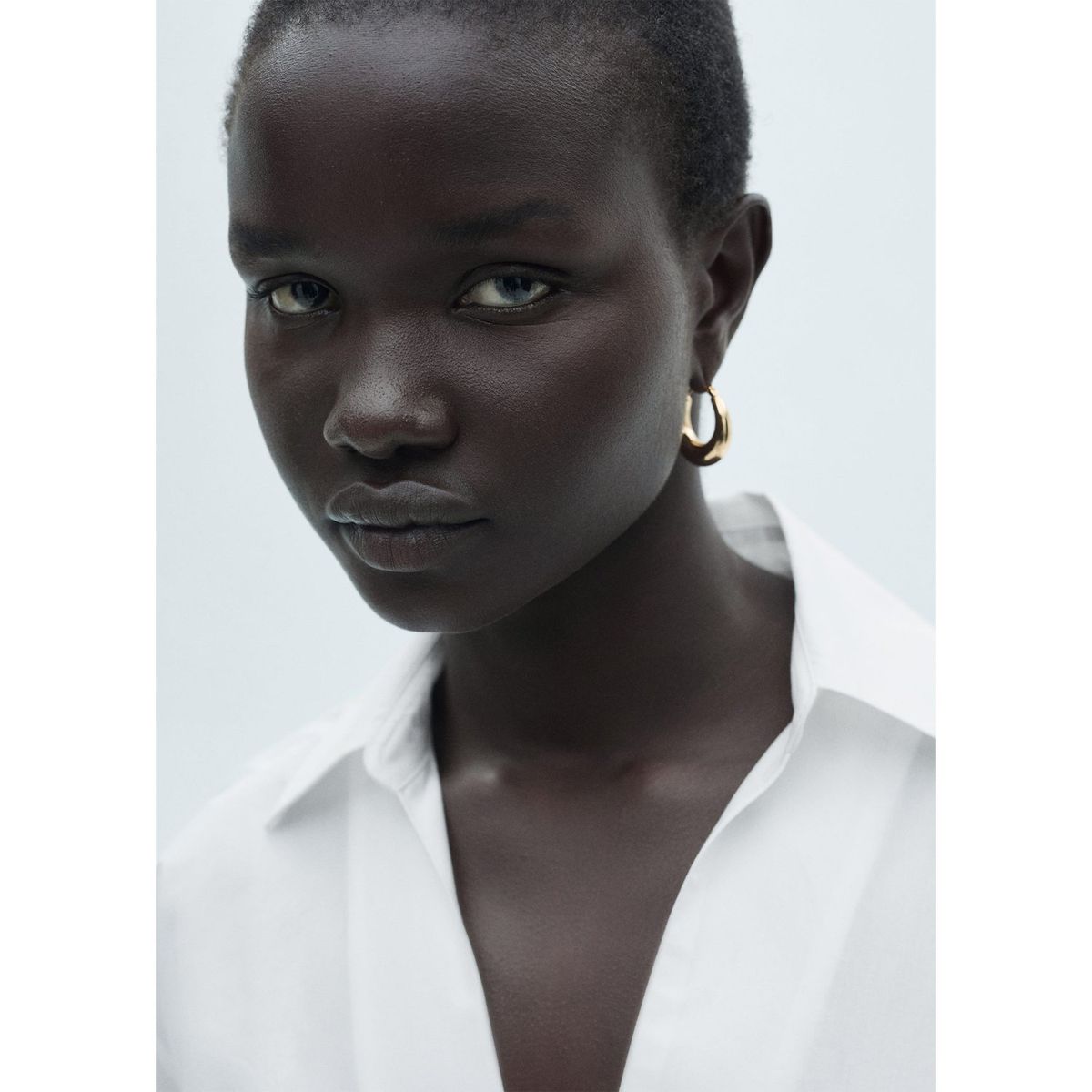 MANGO - Camisa Manga Larga Algodón Mujer Mango