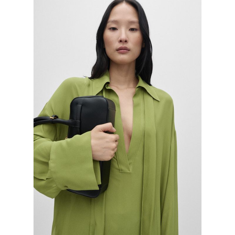 MANGO - Camisa Manga Larga Casual Mujer Mango