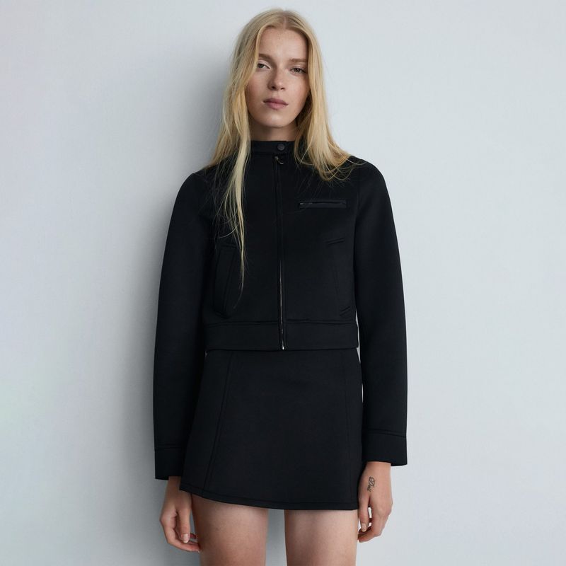 MANGO - Casaca Crop Casual Mujer Mango