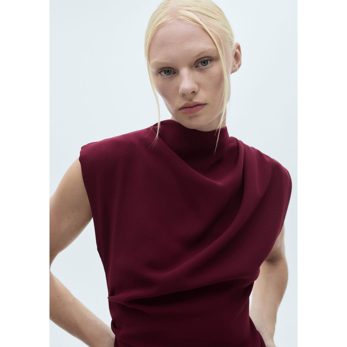 MANGO - Vestido Gante Largo Mujer Mango