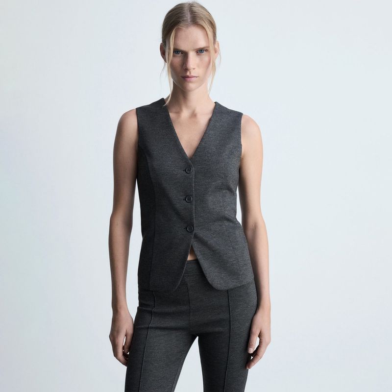 MANGO - Chaleco Jesse Casual Mujer Mango