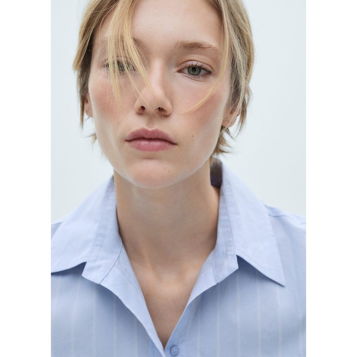 MANGO - Camisa Manga Larga 100% Algodón Mujer Mango