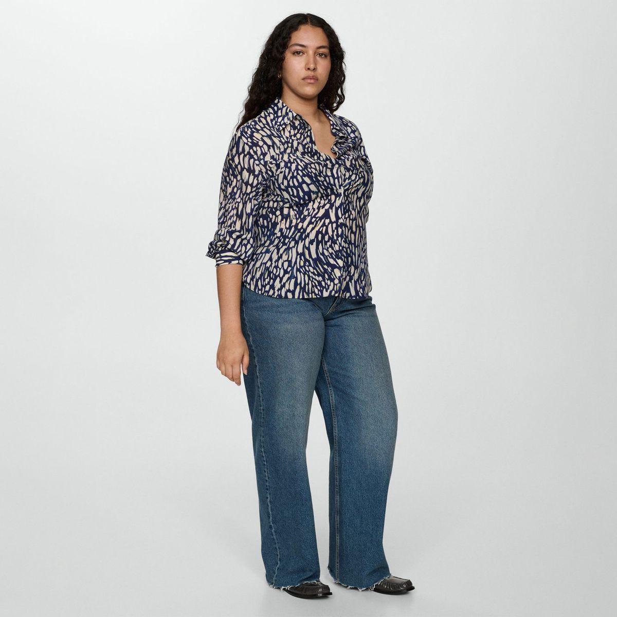 MANGO - Camisa Manga Larga Casual Mujer Mango