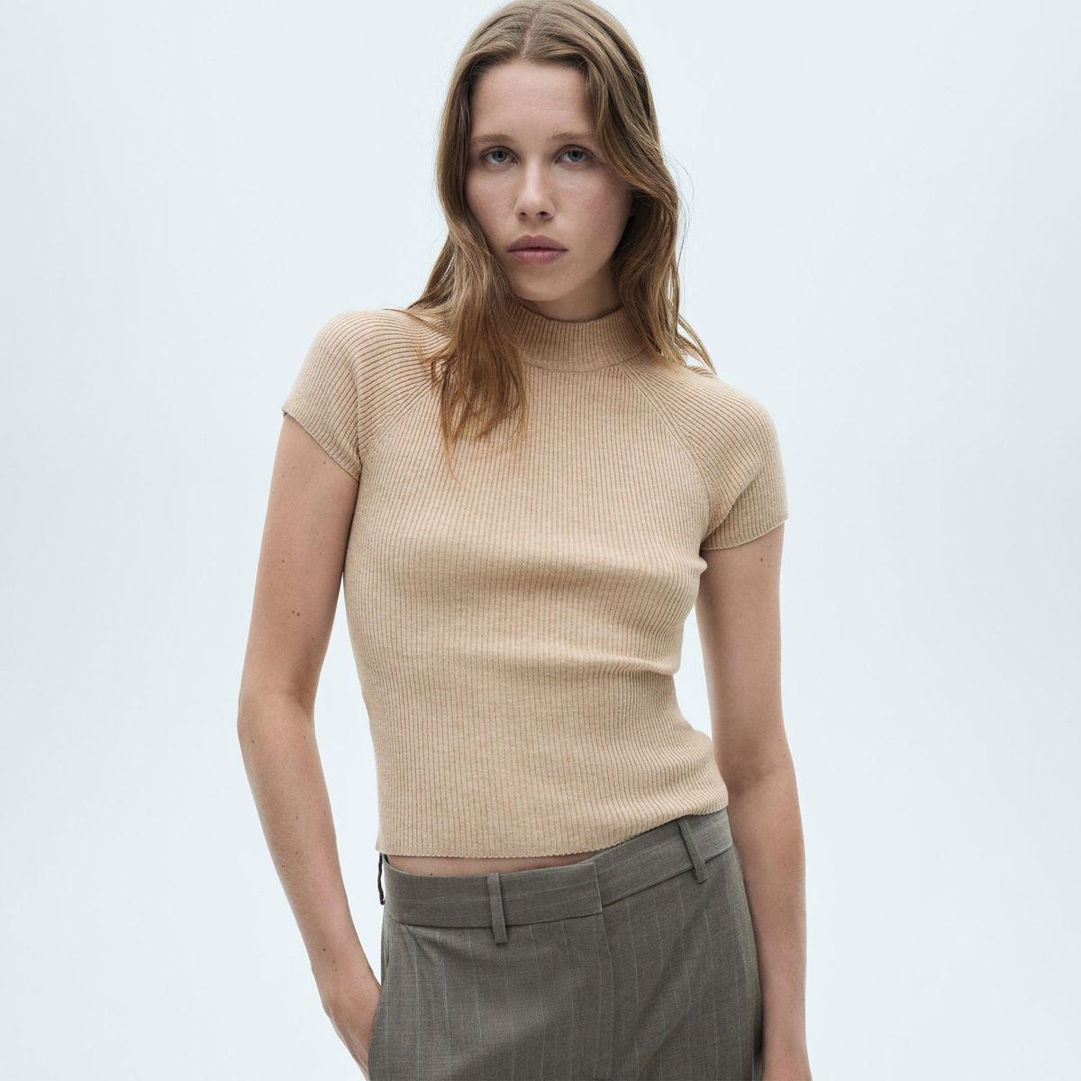 MANGO - Polo Manga Corta Casual Mujer Mango