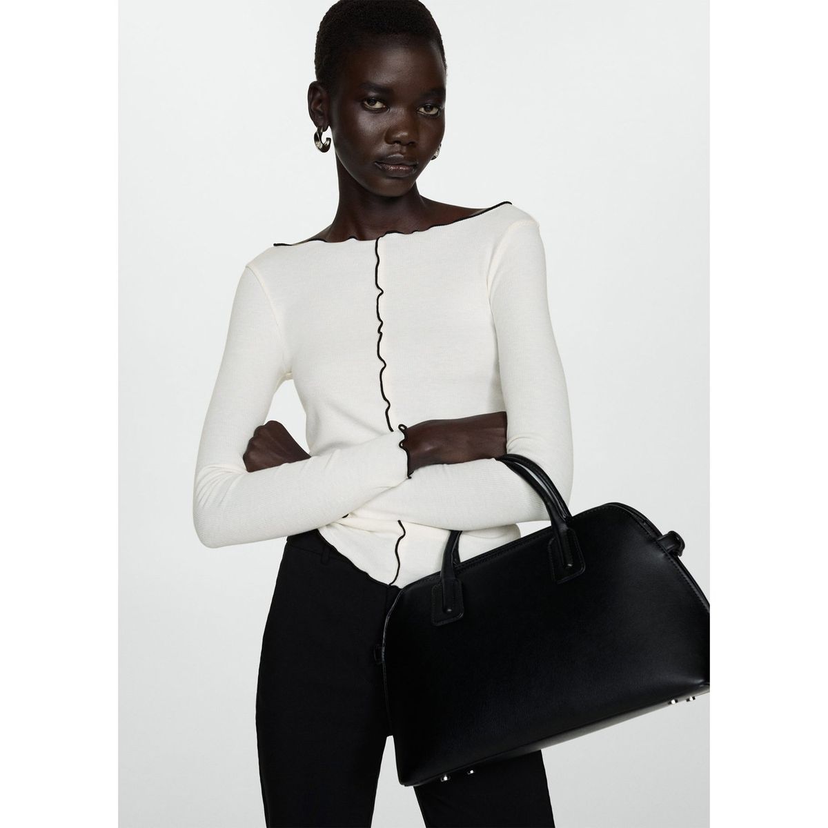 MANGO - Polo Manga Larga Mujer Mango