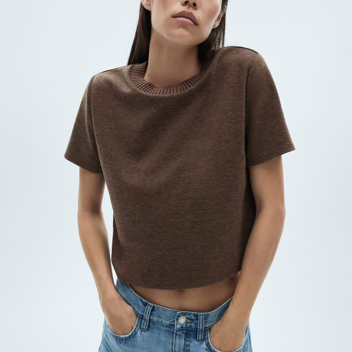 MANGO - Polo Manga Corta Casual Mujer Mango