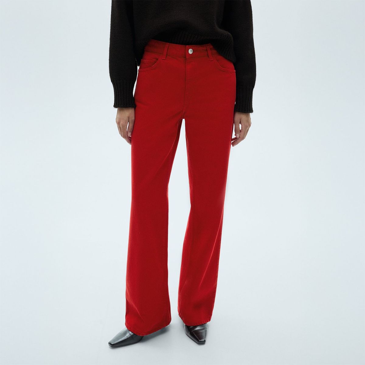 MANGO - Jean Straight Tiro Alto Mujer Mango