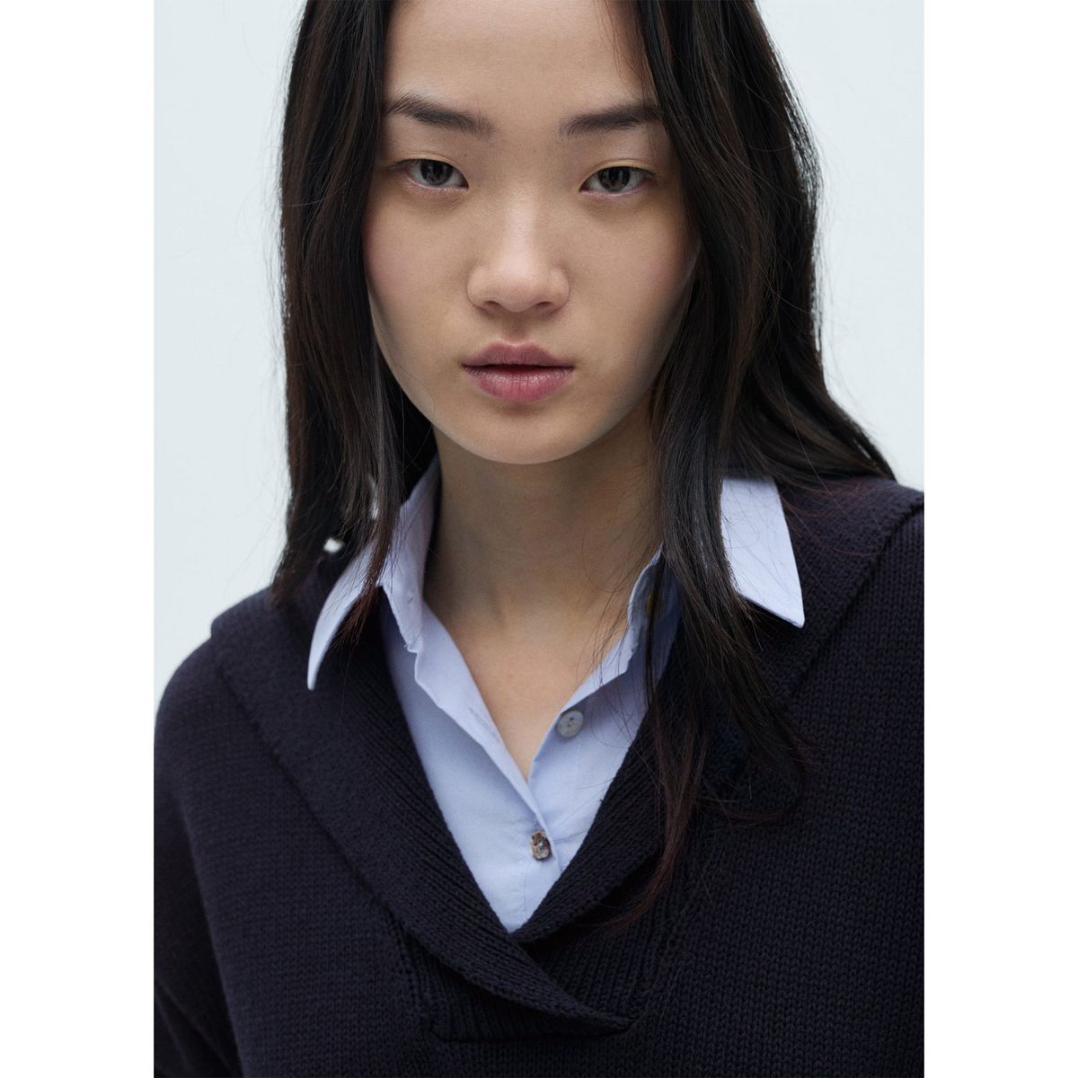 MANGO - Chompa Camisa Algodón Mujer Mango