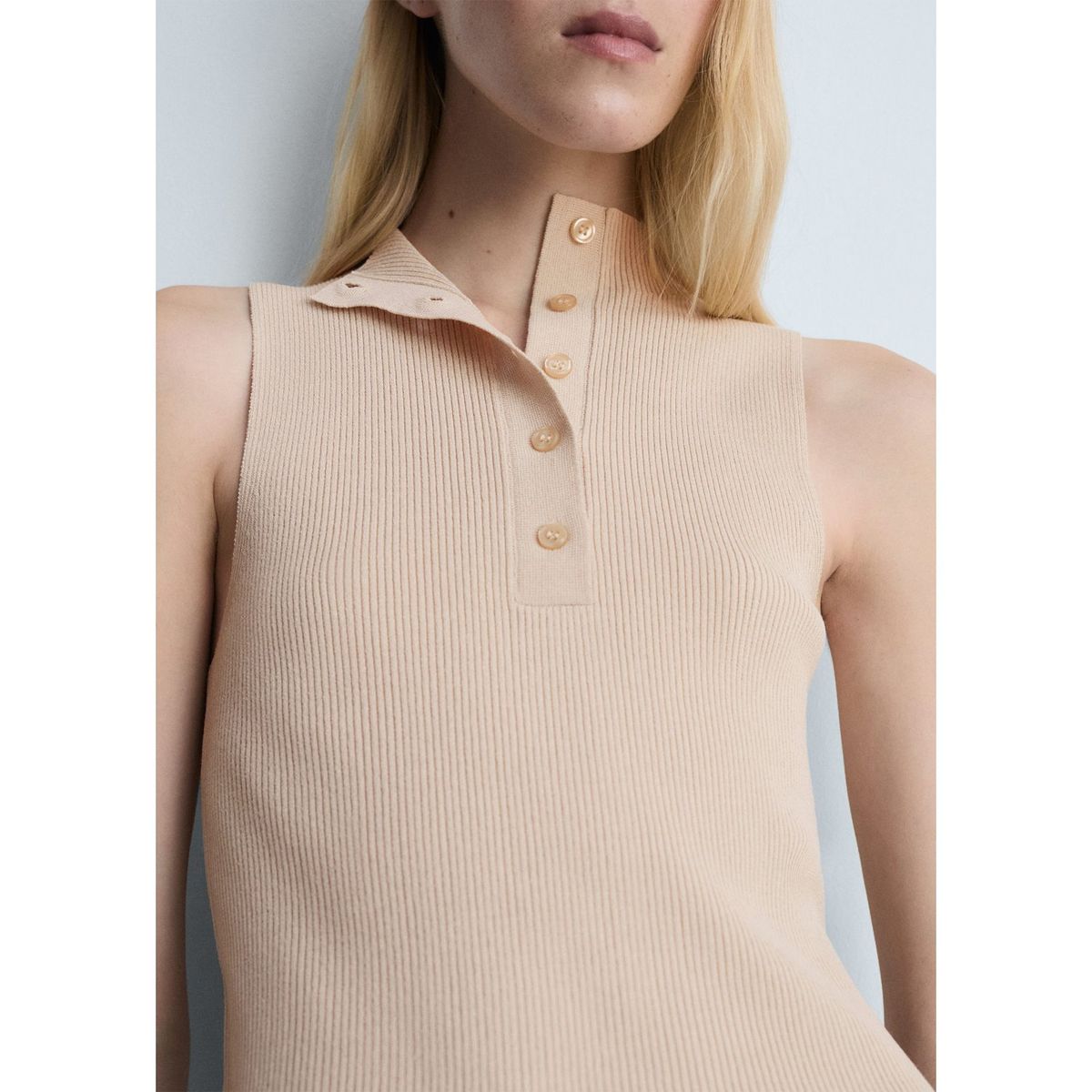 MANGO - Top Sin Mangas Casual Mujer Mango