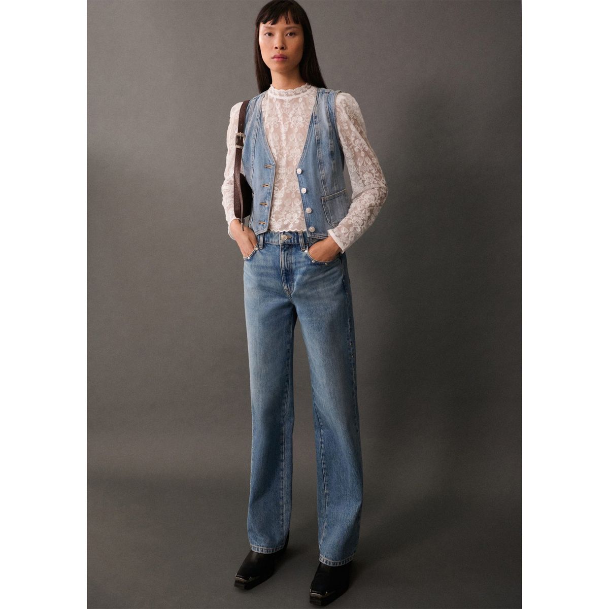 MANGO - Blusa Manga Larga Casual Mujer Mango