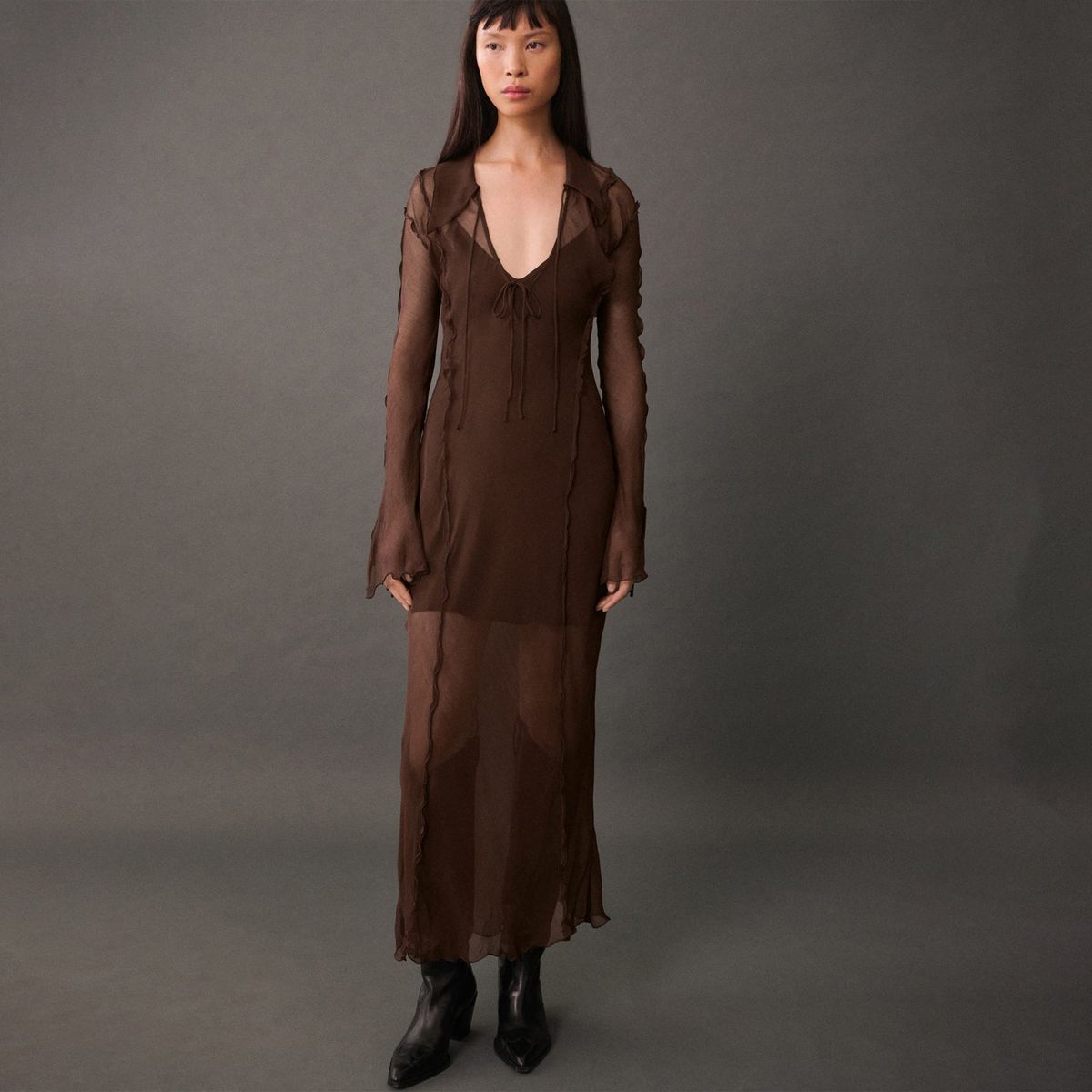 MANGO - Vestido Largo Mujer Mango