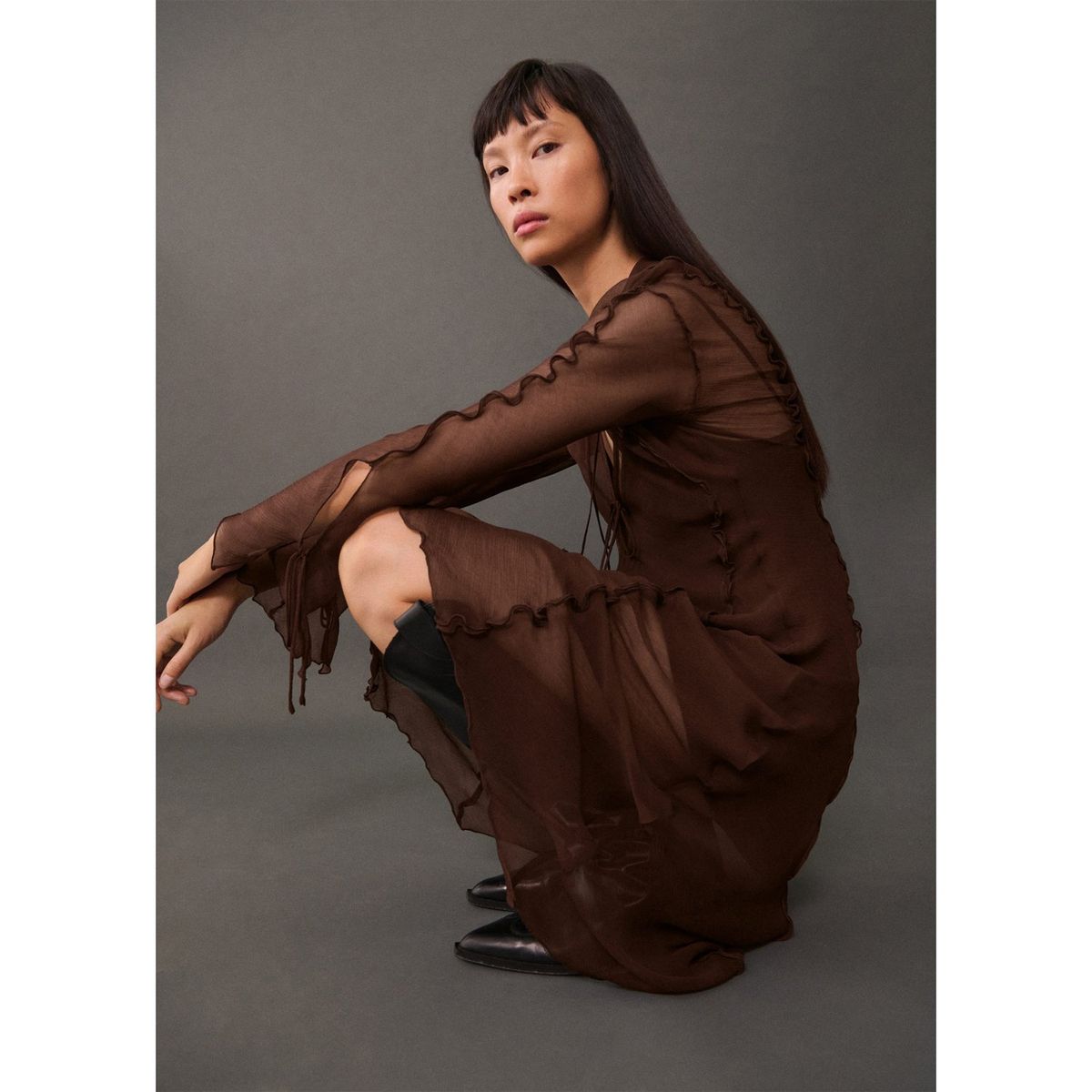 MANGO - Vestido Largo Mujer Mango