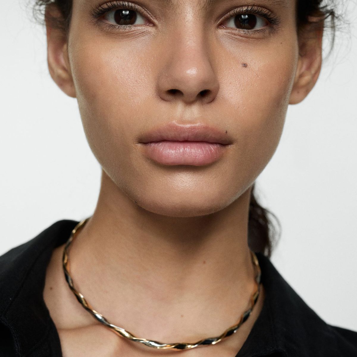 MANGO - Blusa Manga Larga 100% Lino Mujer Mango