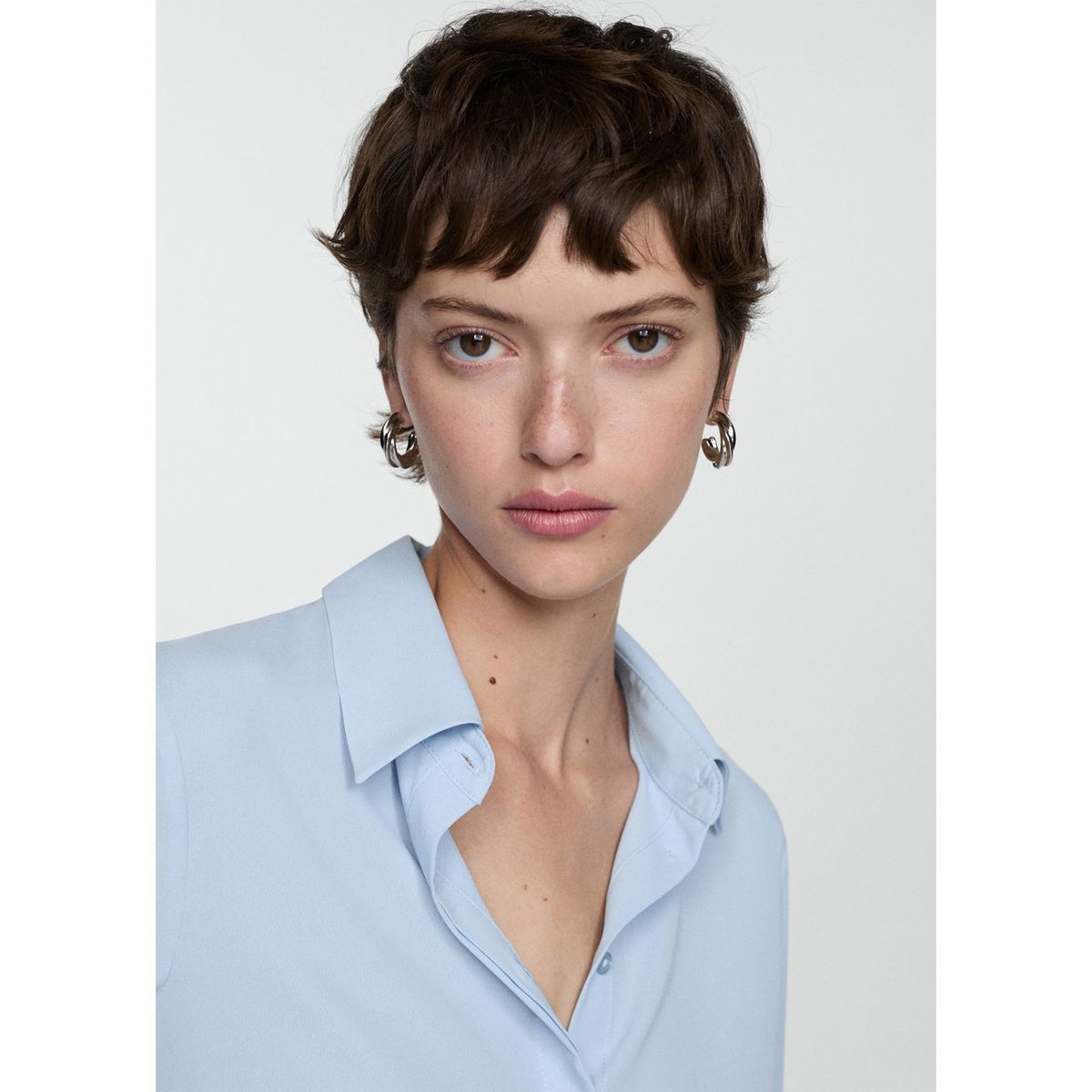 MANGO - Blusa Manga Larga Mujer Mango