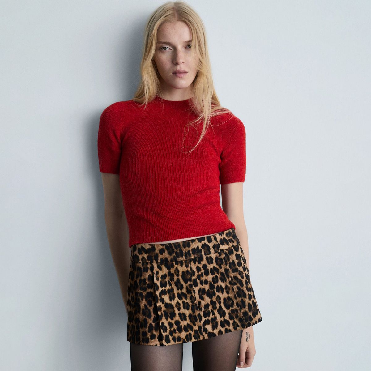 MANGO - Chompa Manga Corta Mujer Mango