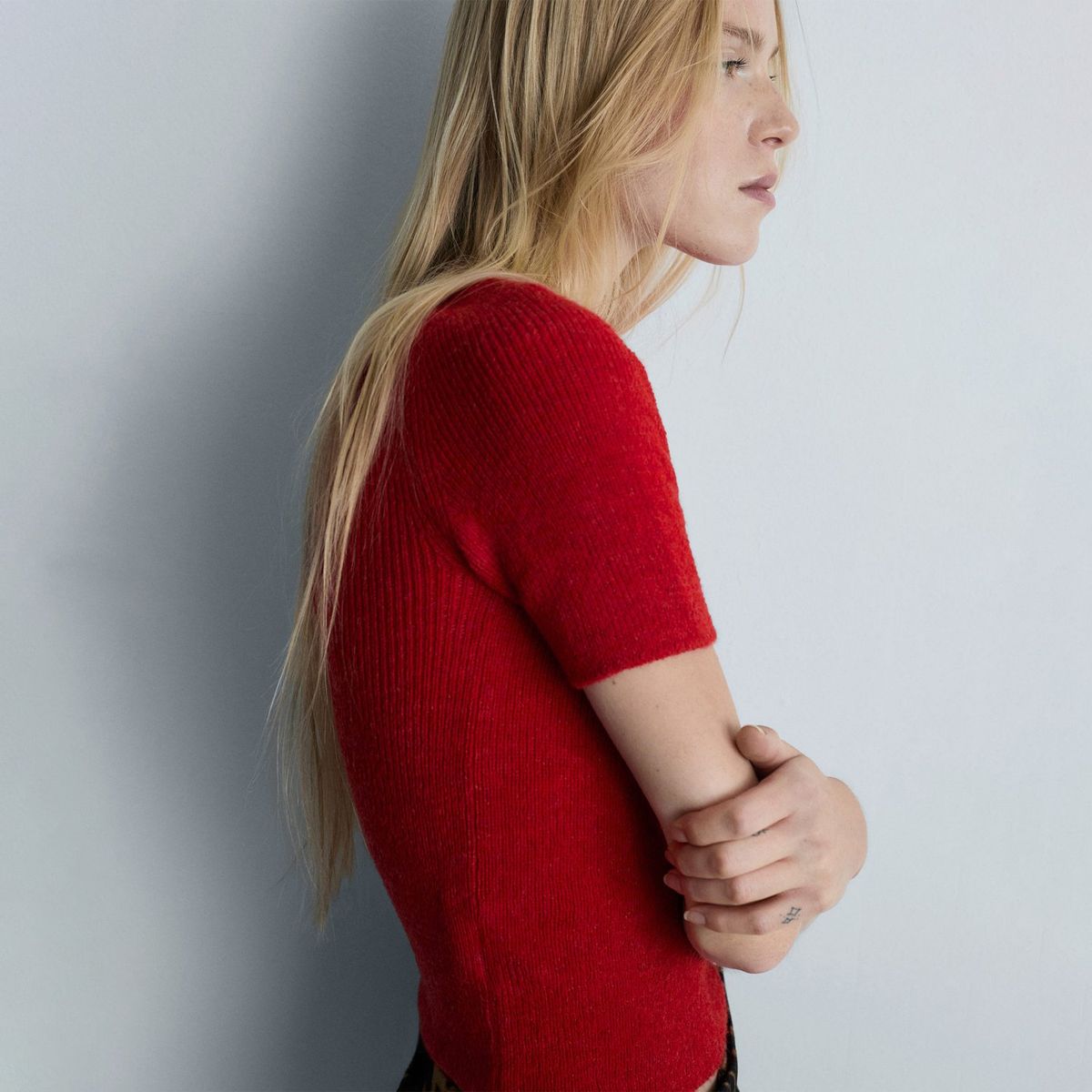 MANGO - Chompa Manga Corta Mujer Mango