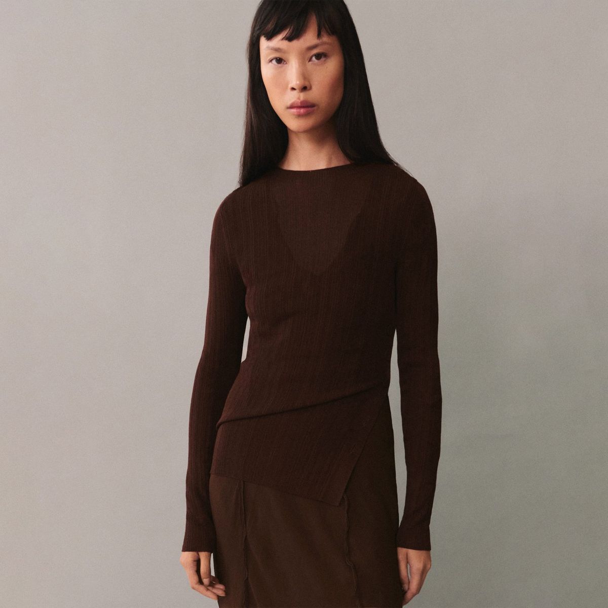 MANGO - Polo Manga Larga Mujer Mango