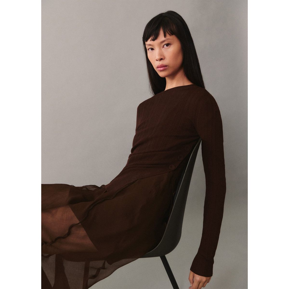 MANGO - Polo Manga Larga Mujer Mango